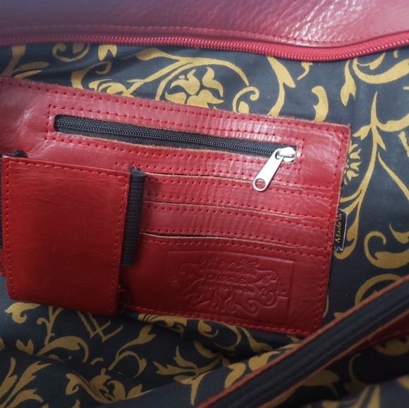 Gabriel S. Leather handbag, dark red - Picture 5 of 5
